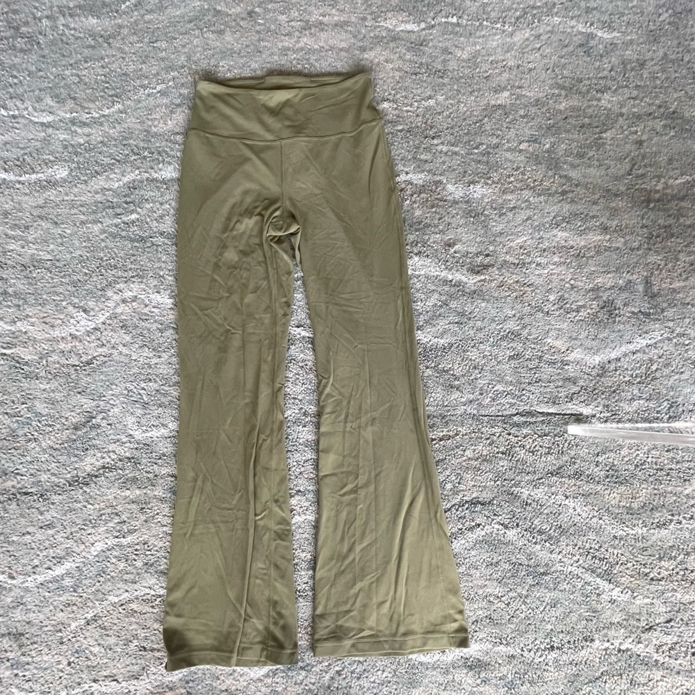 Lululemon Groove Pant Super High Rise Flare Light Green Nulu